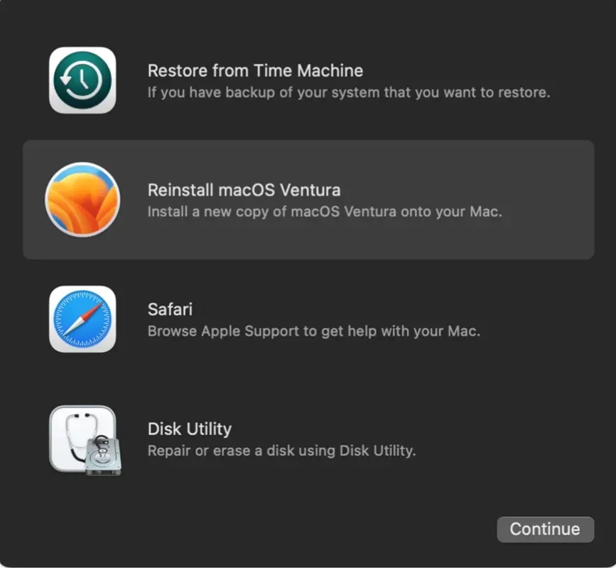 Восстановление данных на Mac после сброса
