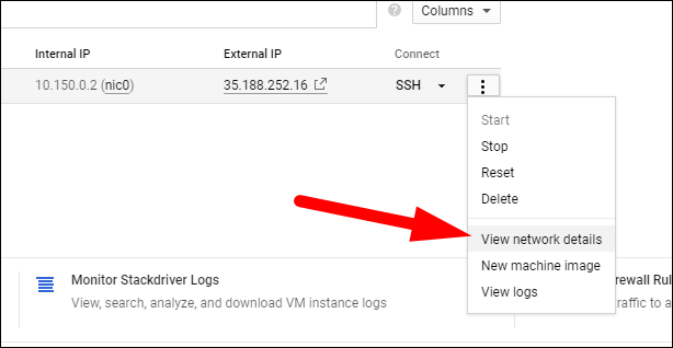 Выберите параметры инстанции, затем