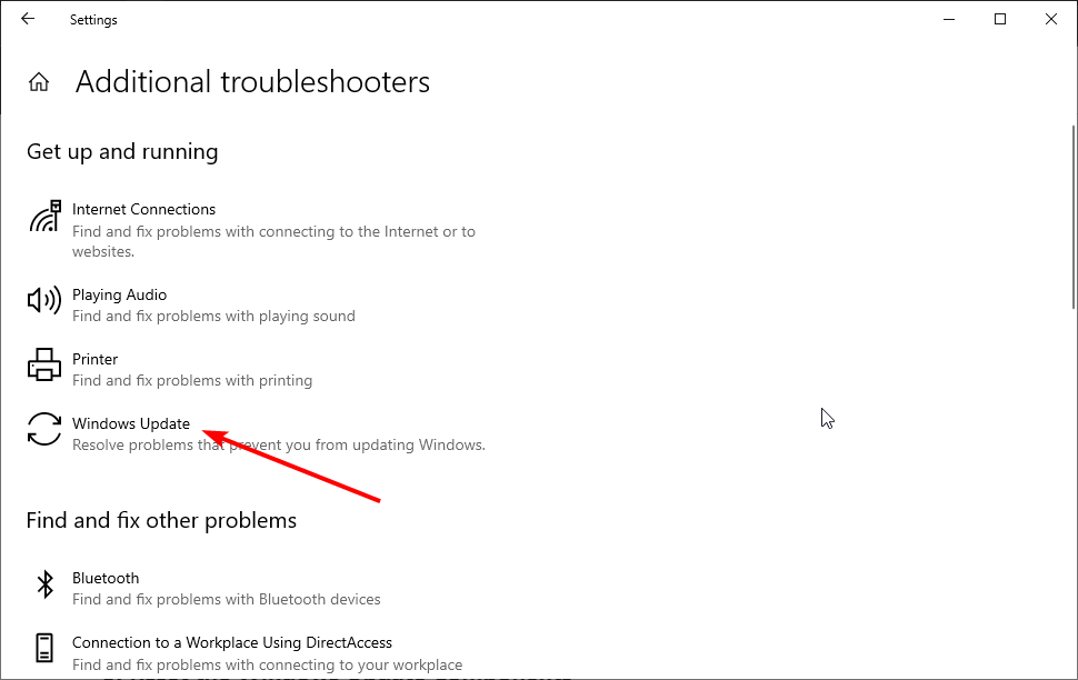 Средство устранения неполадок Центра обновления Windows