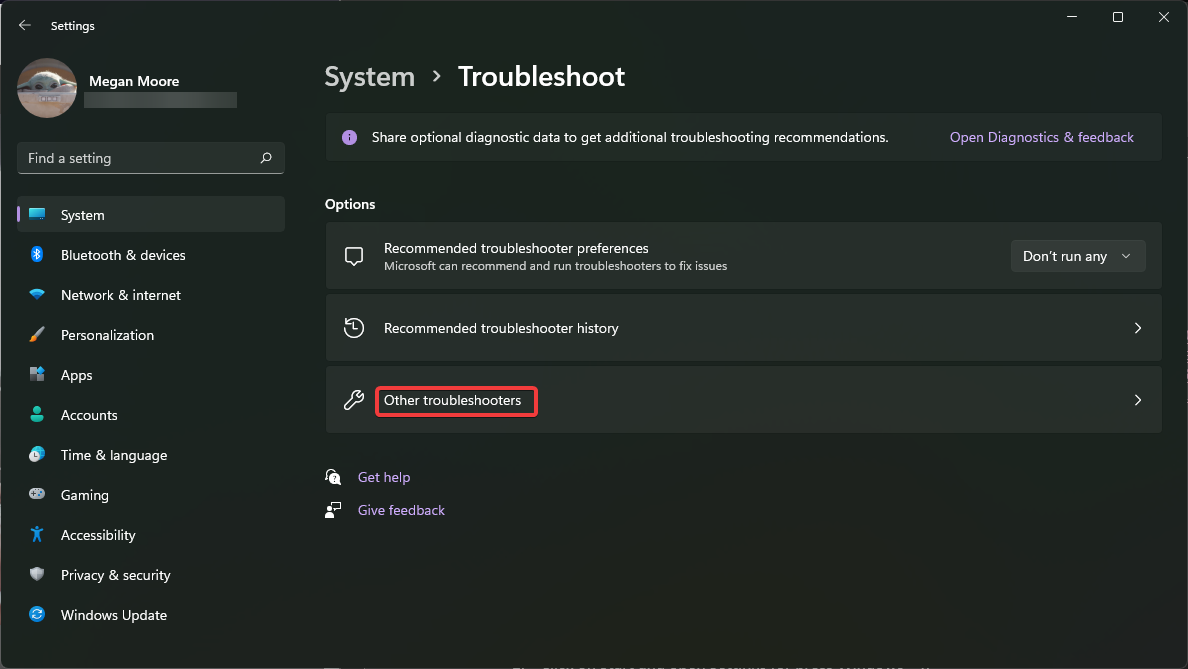 Раздел Другие средства устранения неполадок в Windows.