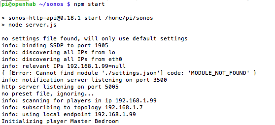 Рабочий Sonos HTTP API