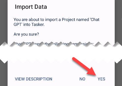 Подтвердите импорт проекта, нажав
