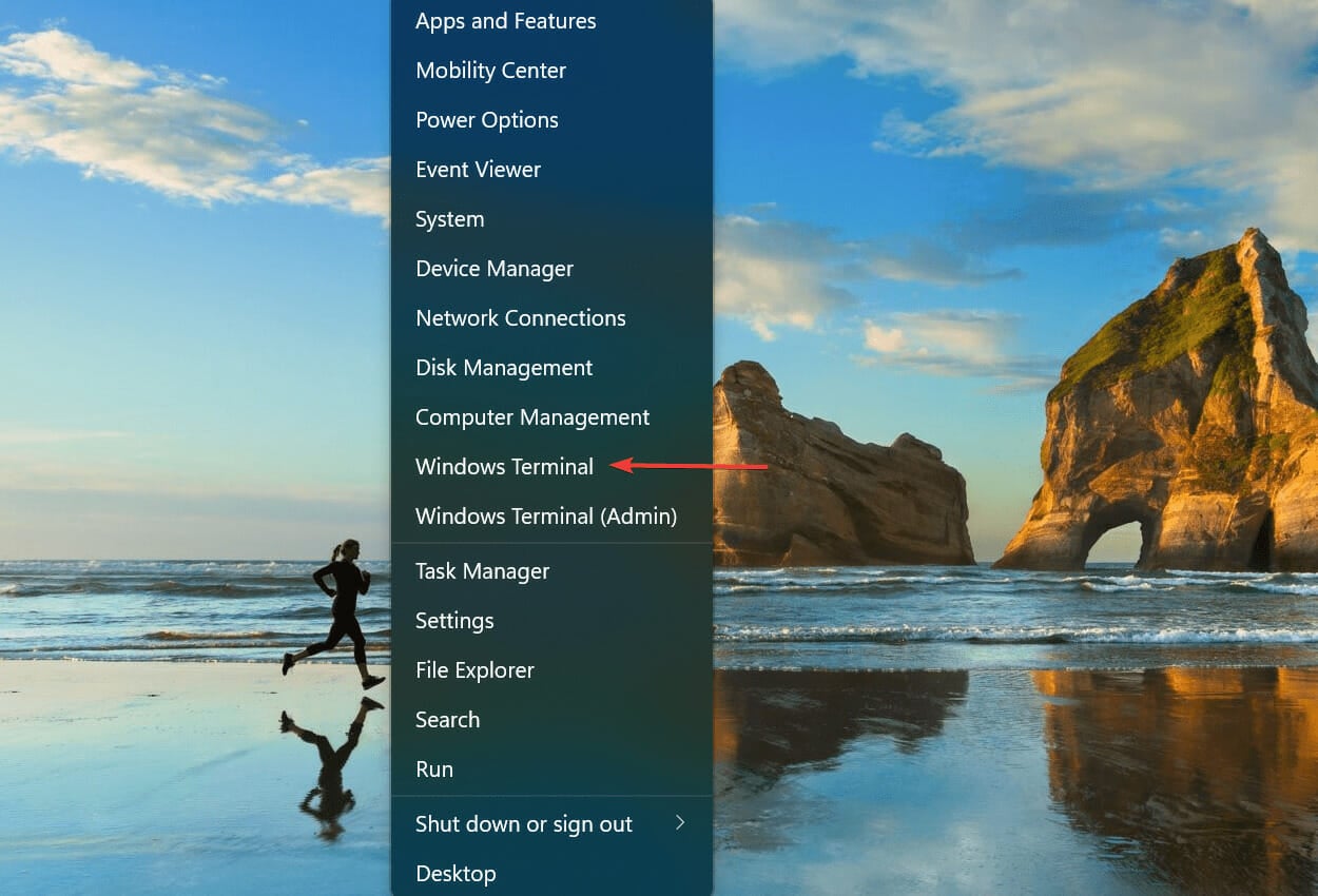Запуск Windows Terminal из меню быстрой ссылки