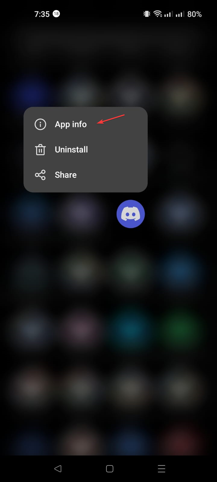 Информация о приложении Discord в Android
