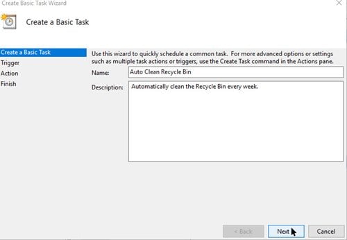 Vider la Corbeille automatiquement — Windows 10