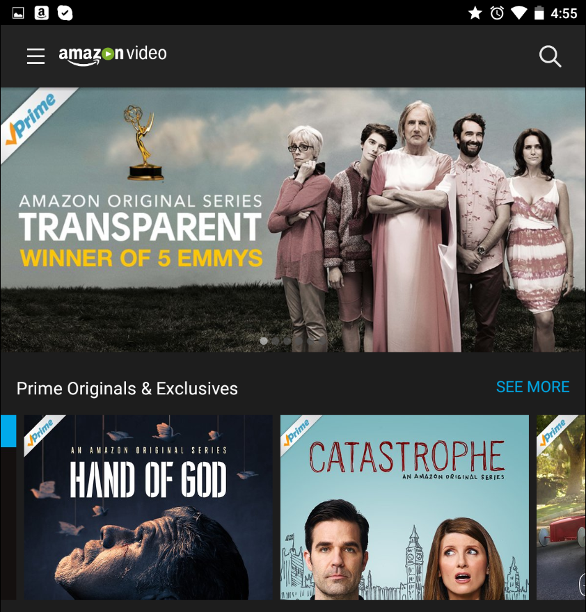 Страница сериала в Prime Video, кнопка скачивания выделена