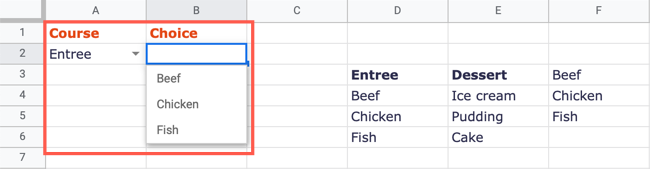Выбор элемента в первом выпадающем списке