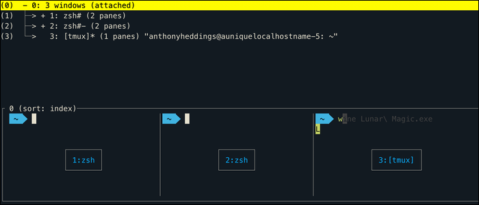 Интерактивный список окон