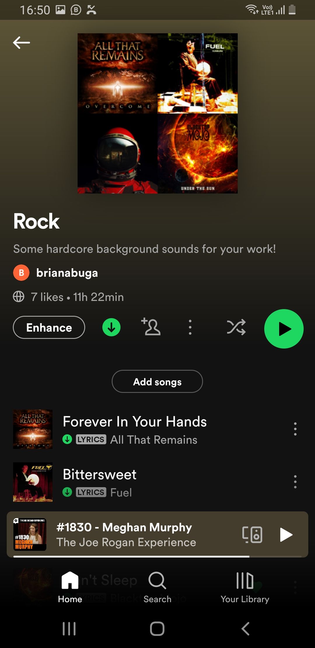 Скриншот интерфейса функции Enhance