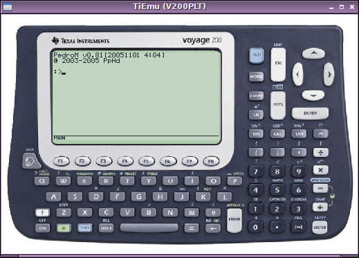 Окно TiEmu с эмуляцией TI‑89