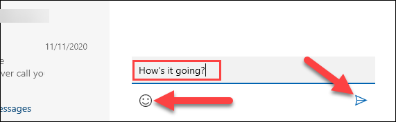 Поле: ввод сообщения и кнопка отправки (бумажный самолётик)