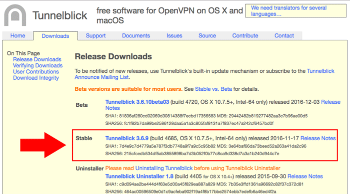 Окно запроса файлов конфигурации Tunnelblick