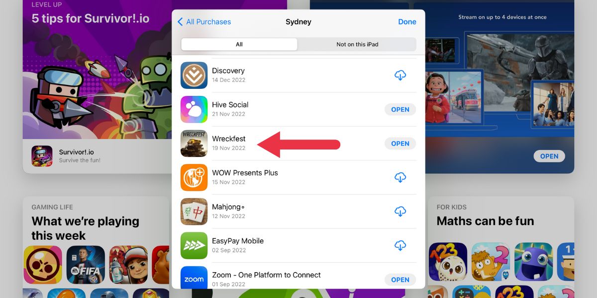 Список покупок с прокруткой и выбором покупки