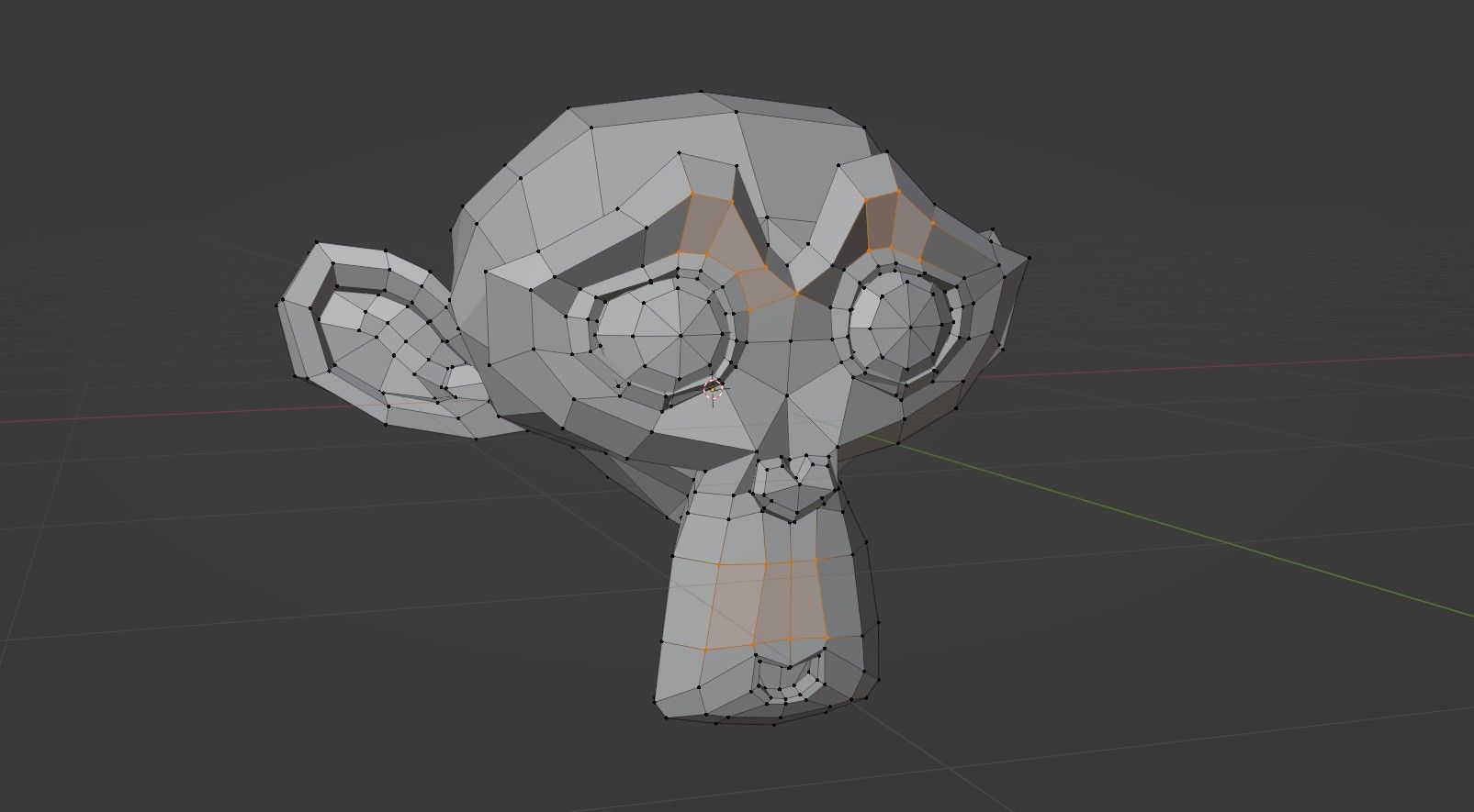 Моделирование примитивной головы (шимпанзе) в Blender
