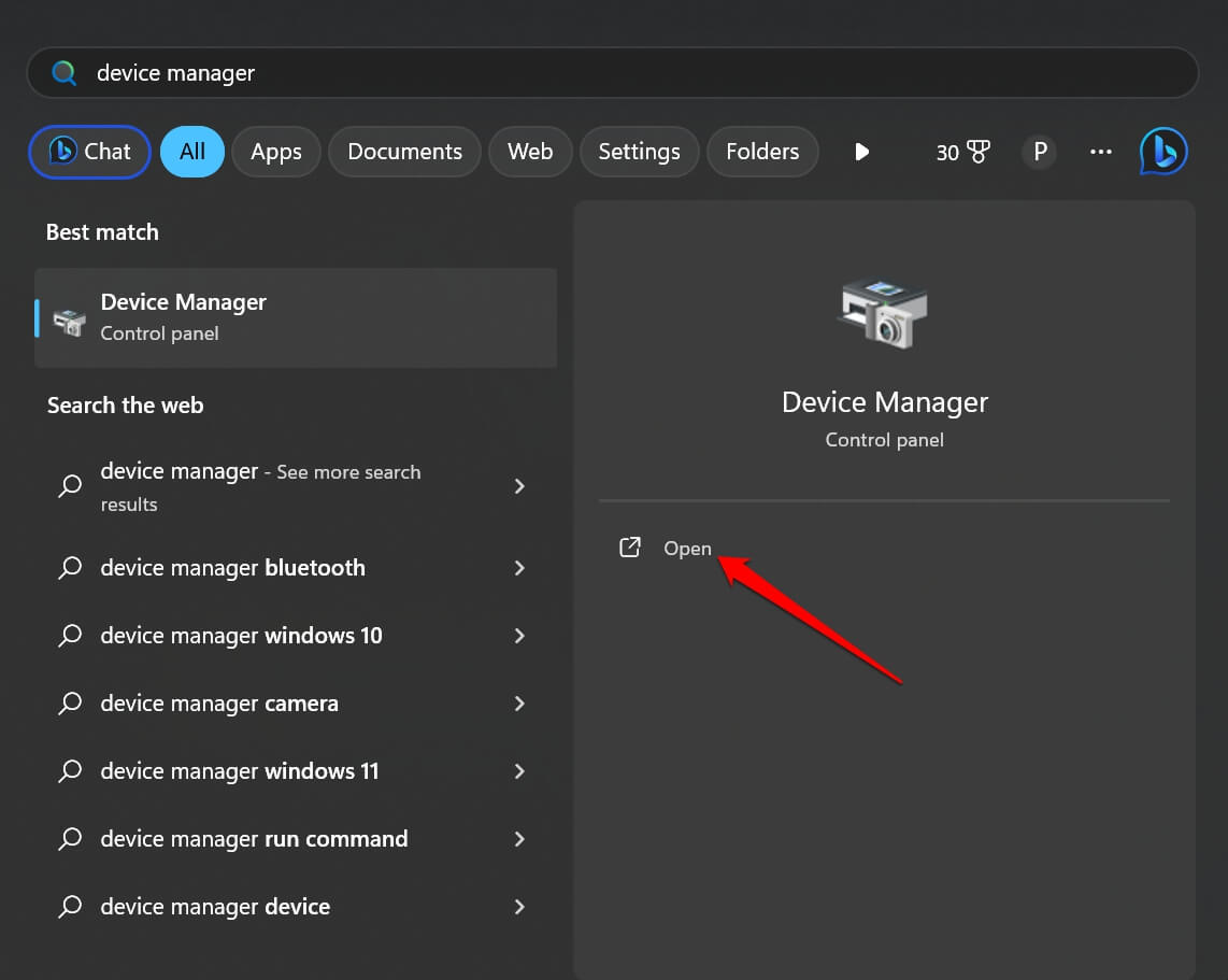 Abrir Administrador de dispositivos en Windows 11