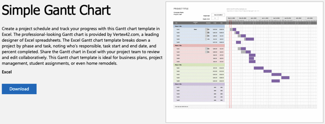 Скачать Simple Gantt Chart