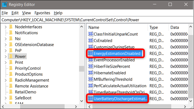 Select the two values and delete them