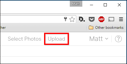Загрузка изображения в iCloud Photos