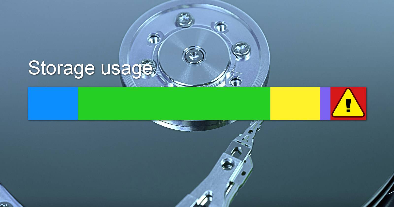 Свободное место на диске и диаграмма использования памяти в Windows 10