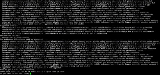 Установка gnome-core и xfce4