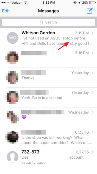 Нажмите и удерживайте сообщение, чтобы открыть меню