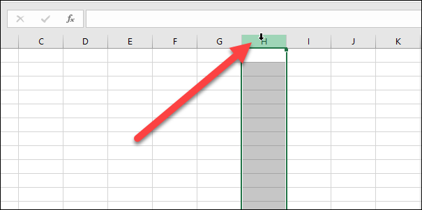 Клик по букве столбца для выделения всего столбца