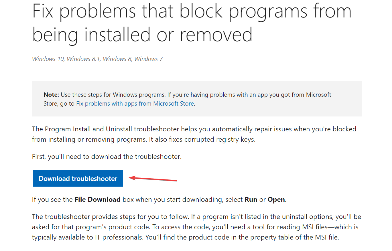 Инструмент устранения неполадок установки