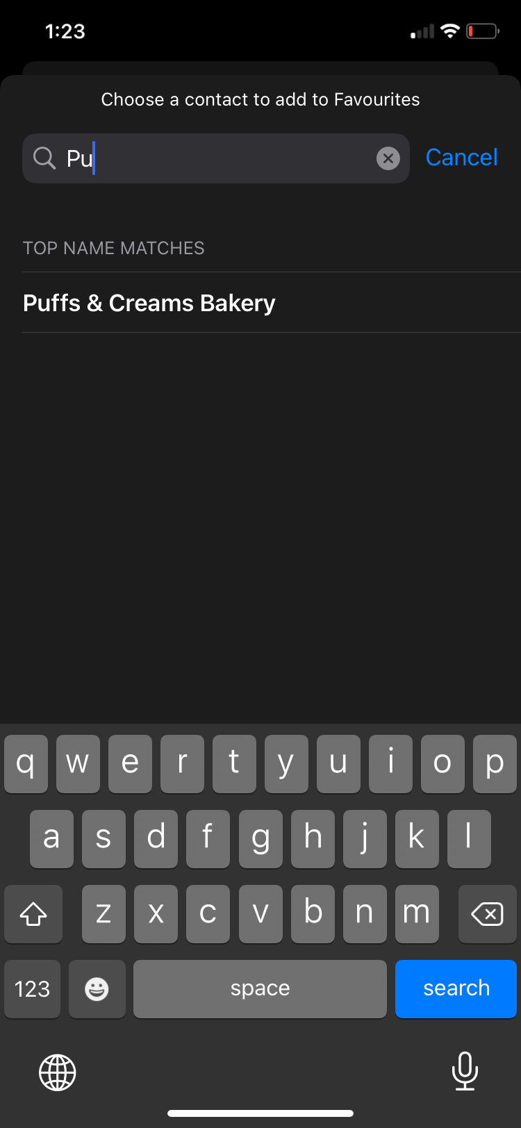Выбор контактов «Избранные» в телефоне
