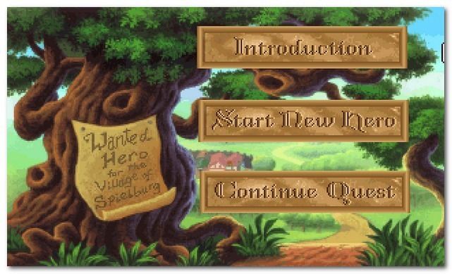 Игровой экран: главное меню запущенной классики через ScummVM