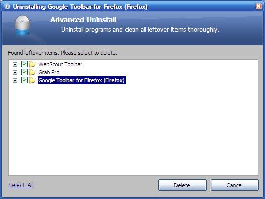 Результаты углублённого сканирования и остатки