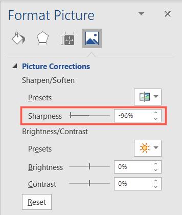Отрегулируйте резкость изображения