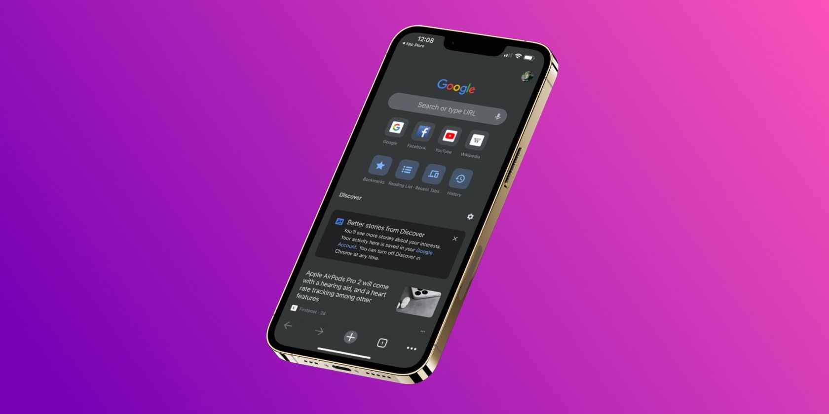Блокировка вкладок инкогнито в Chrome на iPhone