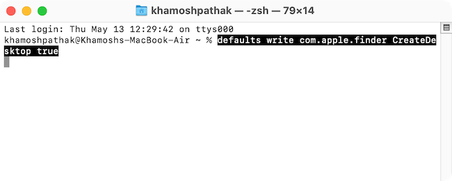 Восстановление значков рабочего стола после выполнения команд