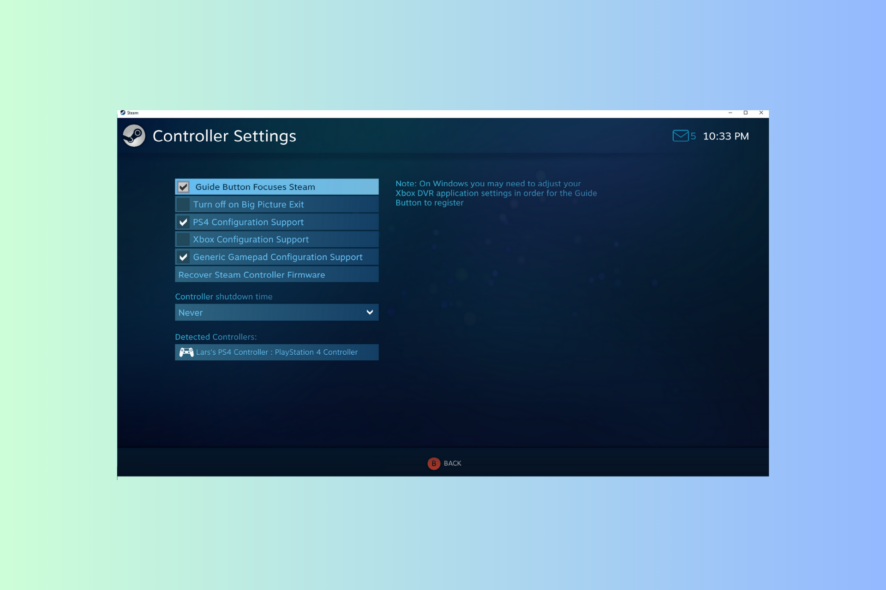 Контроллер ведёт себя как мышь в Windows 11