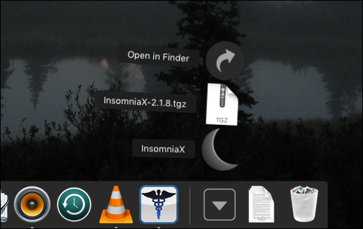 Приложение InsomniaX в папке