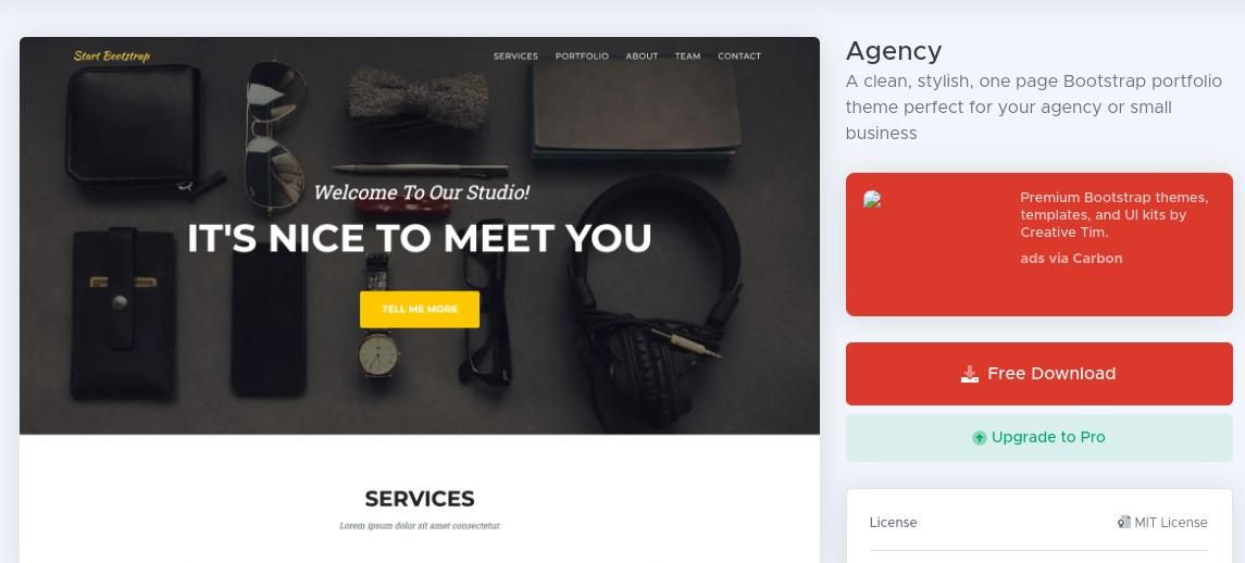 Эскиз шаблона Bootstrap