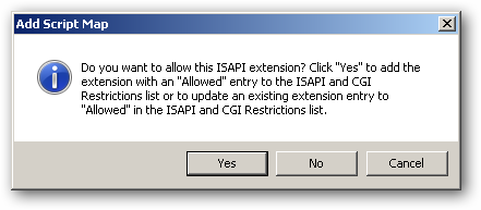 Предупреждение: запустить как CGI-приложение — подтверждение
