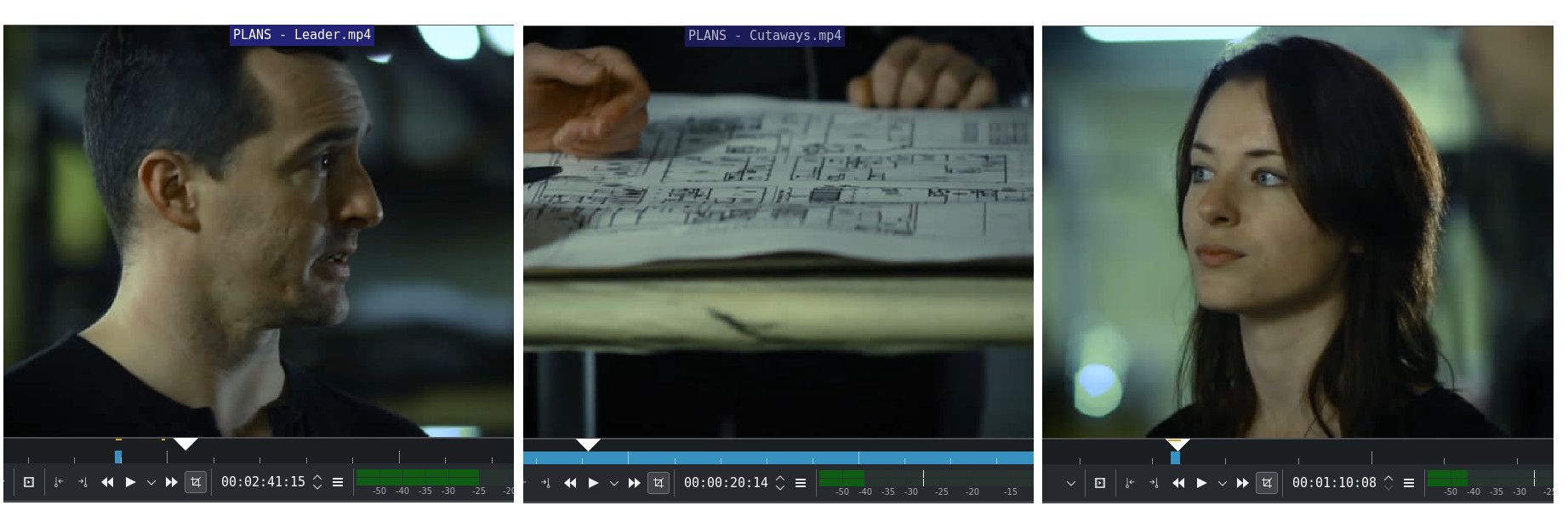 Пример вставочного кадра: чертёж на столе