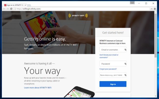 Физический вид модема‑шлюза Comcast с домашней и гостевой сетями
