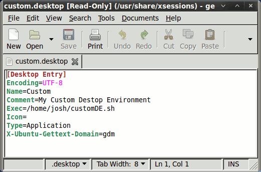 Файл сеанса GDM