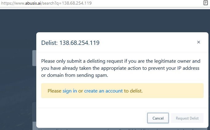 Изображение: Процесс создания аккаунта и отправки запроса на делистинг