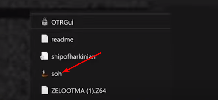 Главный экран Ship of Harkinian: запущенная игра с улучшенным разрешением
