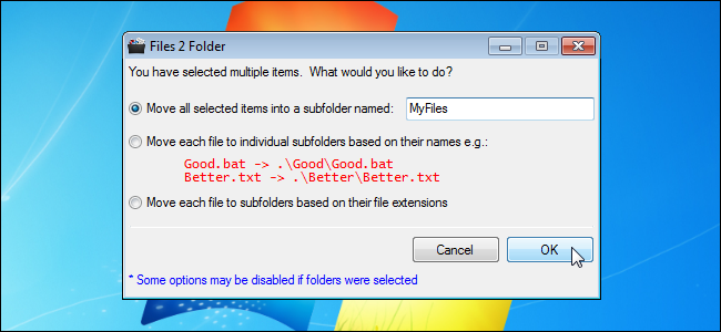 Как создать папку из выбранных файлов в Windows