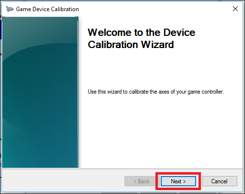 Скриншот начального экрана мастера калибровки