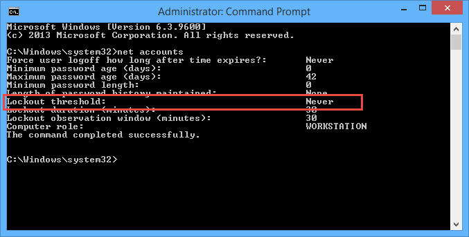 Авто‑блокировка Windows после неверных входов