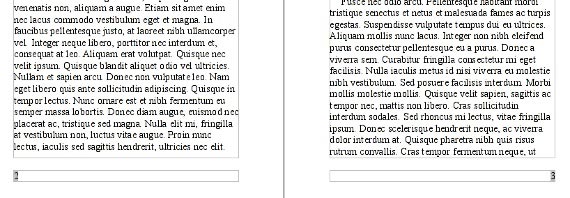 Чередование номеров страниц