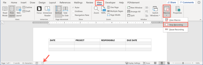 Нажмите или выберите Остановить запись
