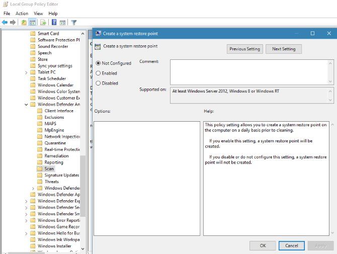 Иллюстрация: создание ежедневной точки восстановления системы Windows