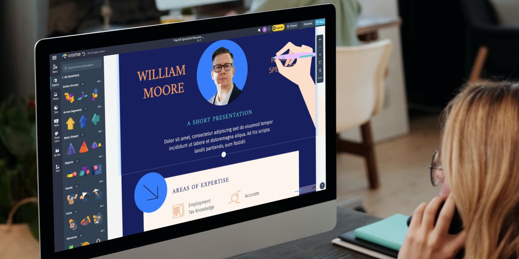 Обновите резюме графикой в Visme — 8 шагов