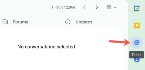 Иконка Задачи в боковой панели